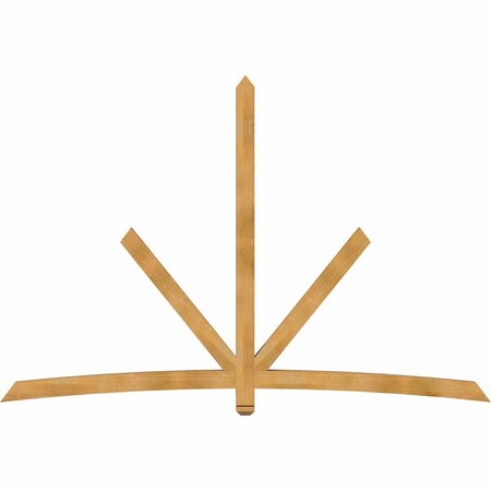 Ekena Millwork Alberta Rough Sawn Timber Gable Bracket, Western Red Cedar, 108"W x 72"H x 4"D x 4"F, 16/12 Pitch GBW108X72X0404ALB00RWR